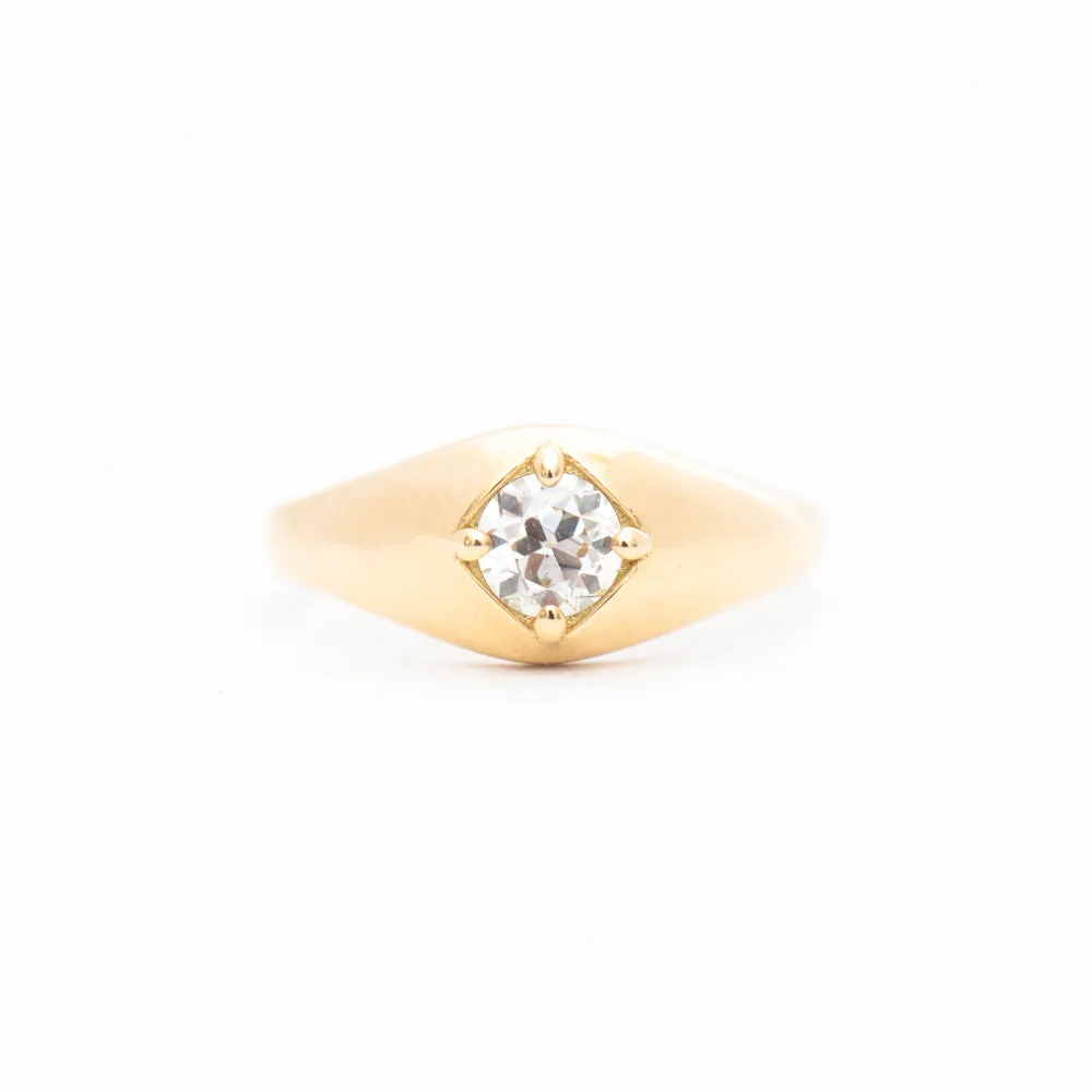 0.45 ct Old European Agata Ring