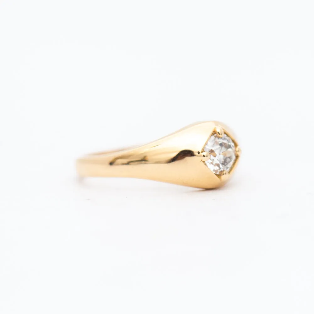 0.45 ct Old European Agata Ring