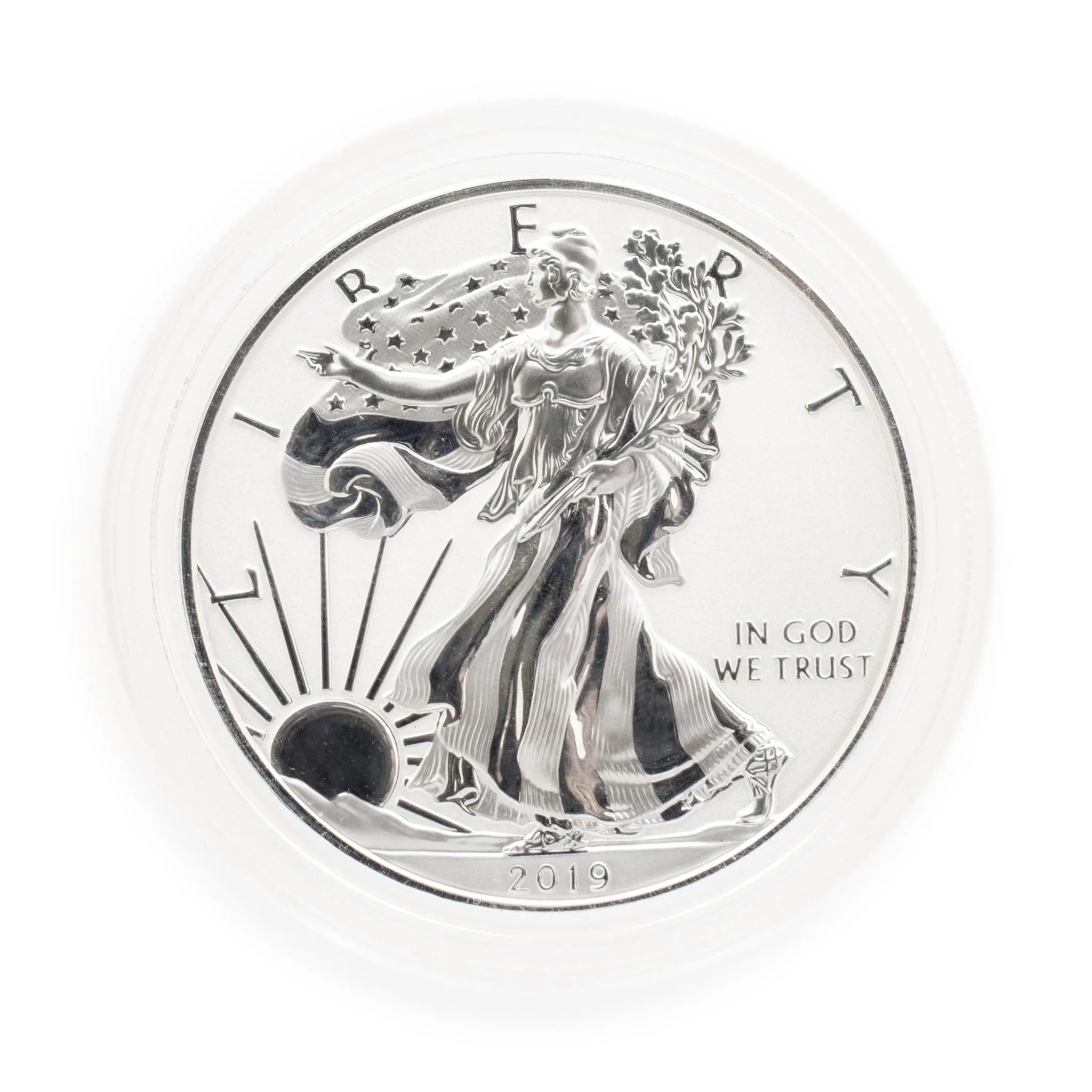 2019 -S - San Francisco American Eagle 1OZ Fine Silver One Dollar Liberty Enhanced Reverse Proof Coin