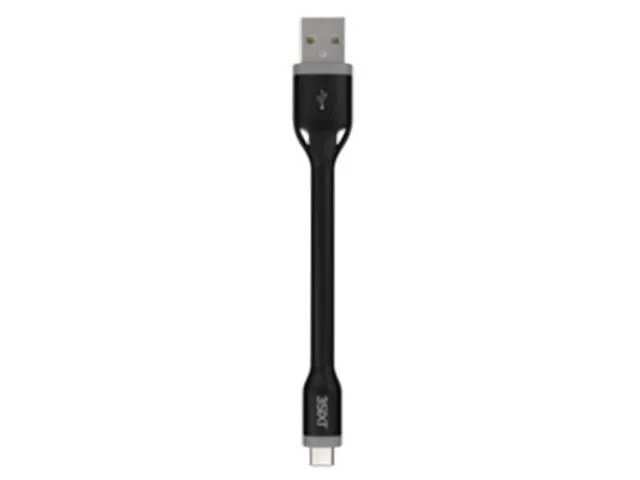 3sixT Clip & Sync Cable - USB-A to USB-C - 10cm - Black