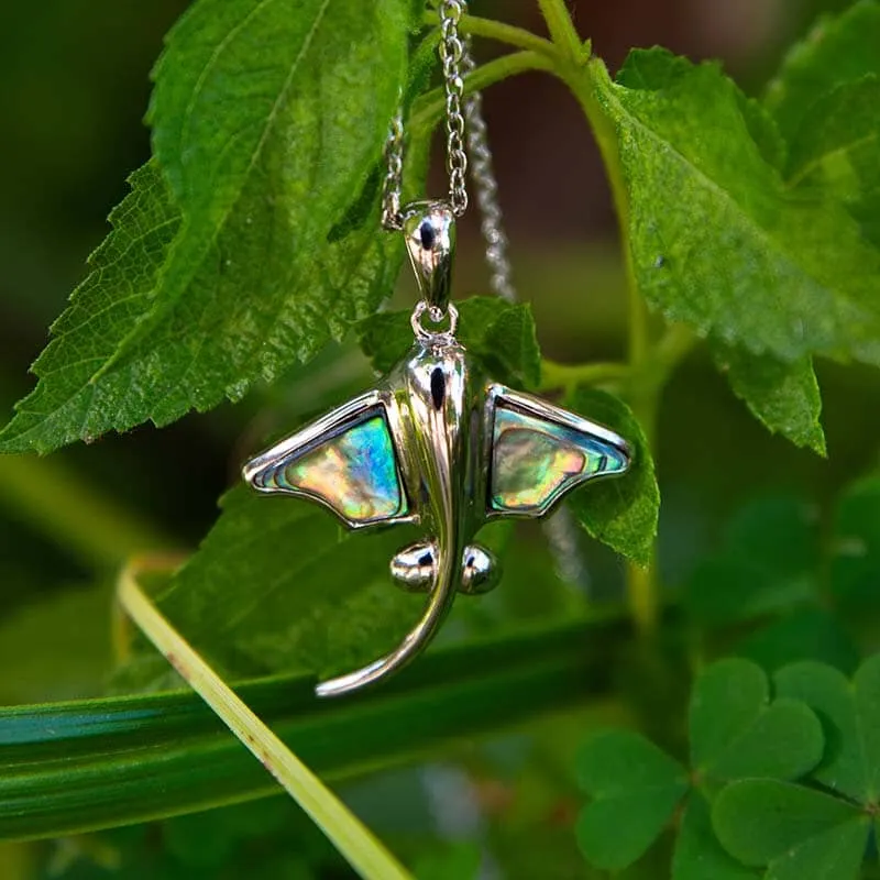 Abalone Graceful Eagle Ray Pendant