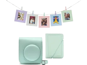 Accesorio cámara instantánea - Fujifilm Kit Instax Mini 12, Funda, 10 sobres, Cuerda,  Verde