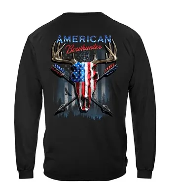 American Bow Hunter Patriotic Skull