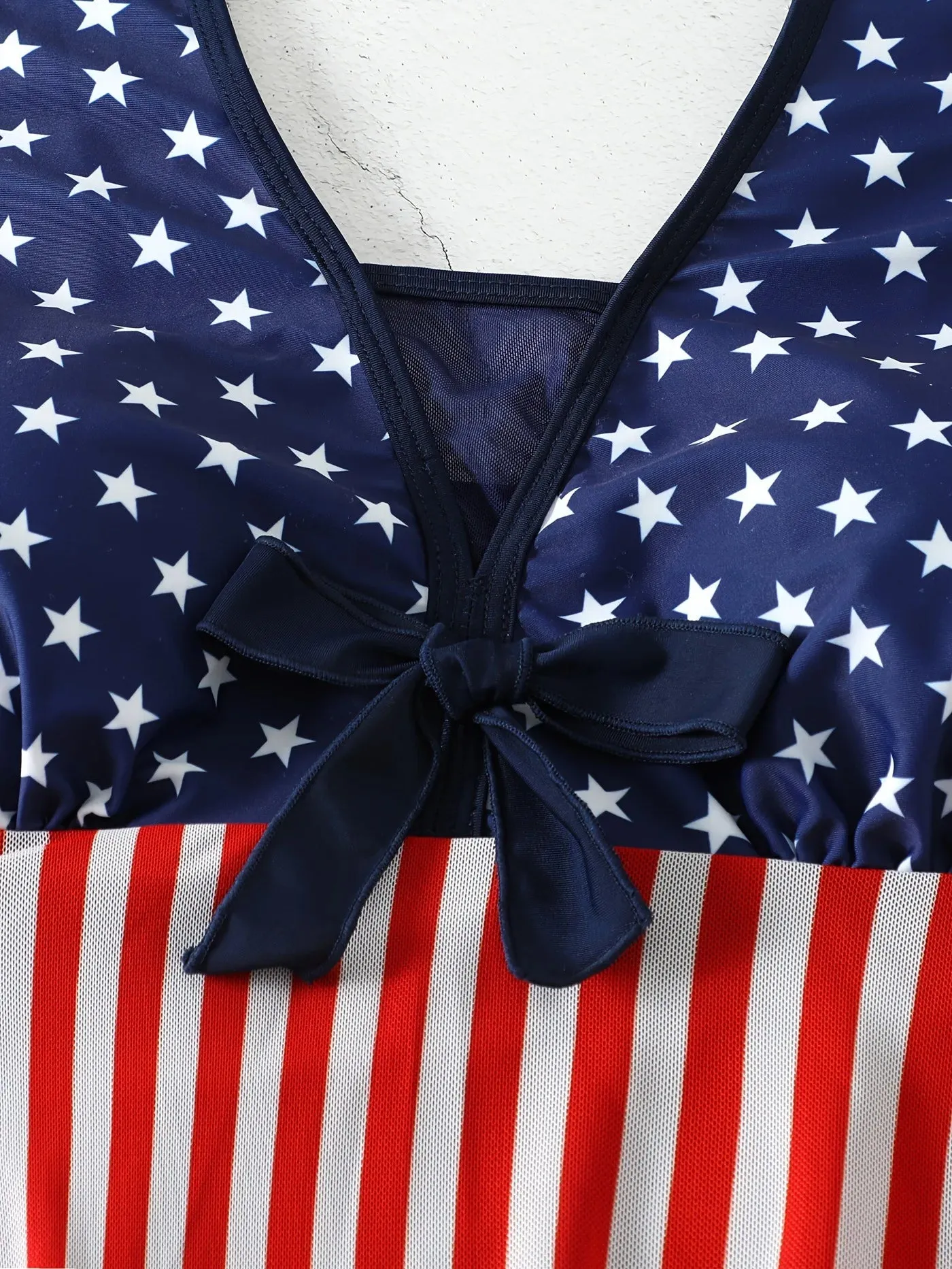 American Flag Plus Size Swimsuit Swimdress