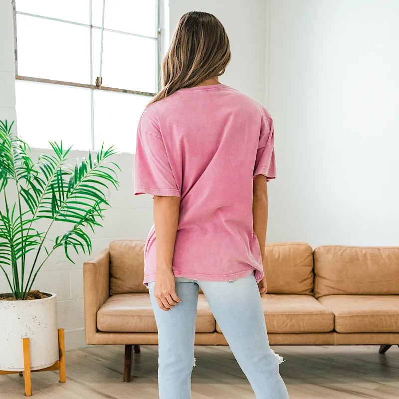 American Music Festival Pink Boyfriend Tee