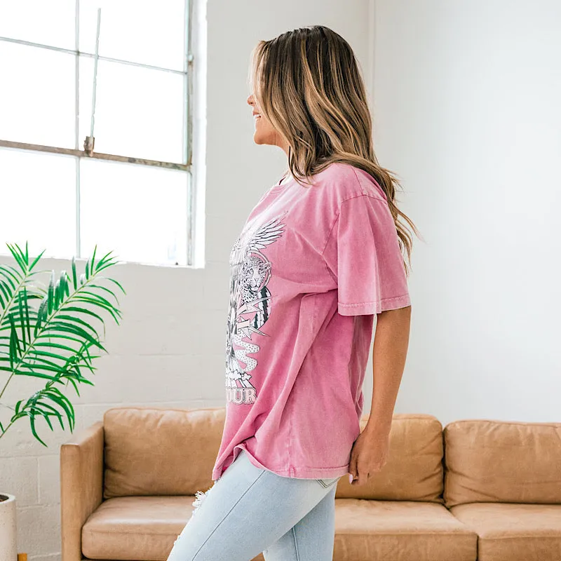 American Music Festival Pink Boyfriend Tee