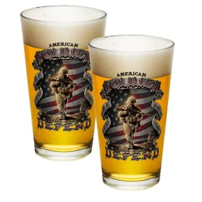 American Soldier Pint Glasses