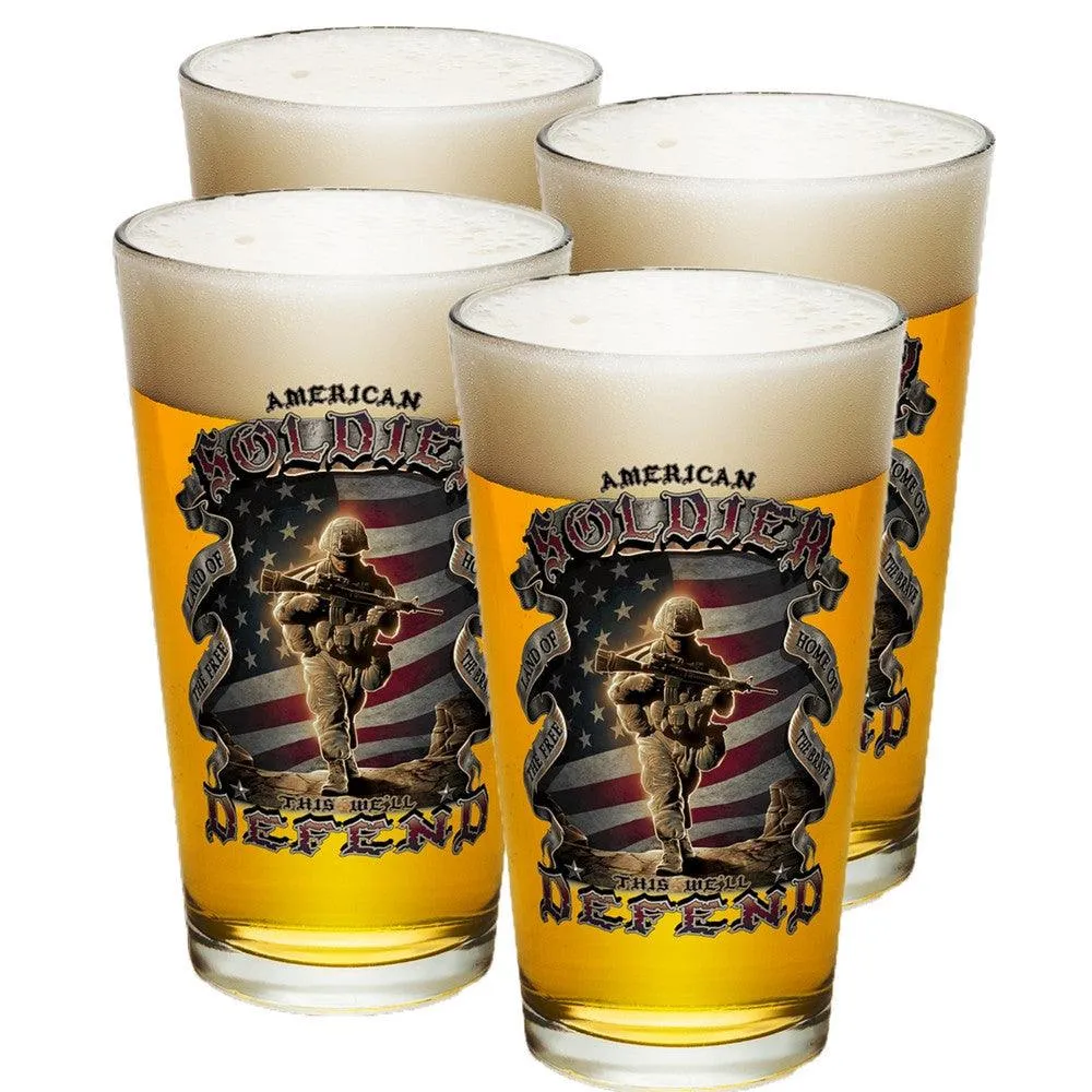 American Soldier Pint Glasses