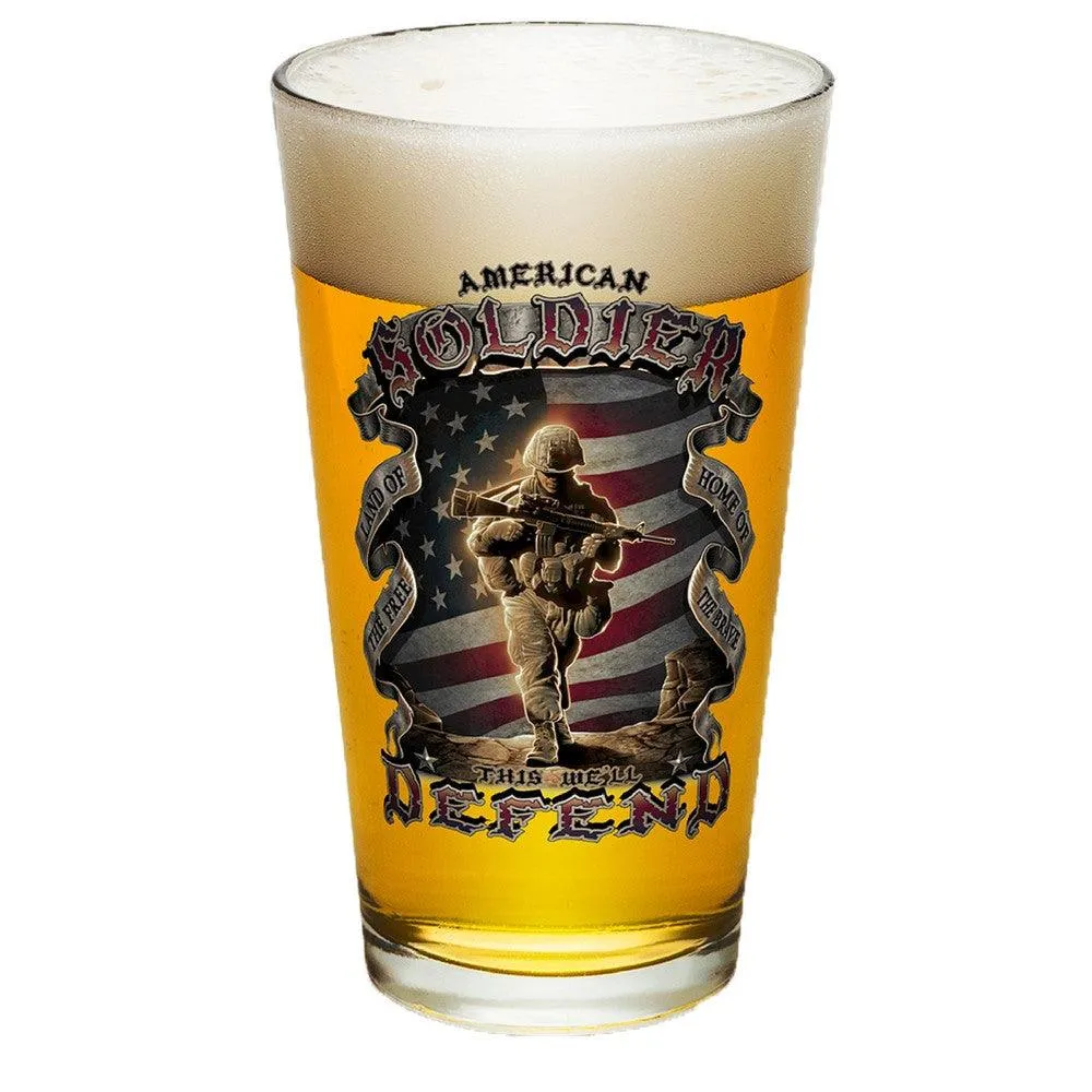 American Soldier Pint Glasses