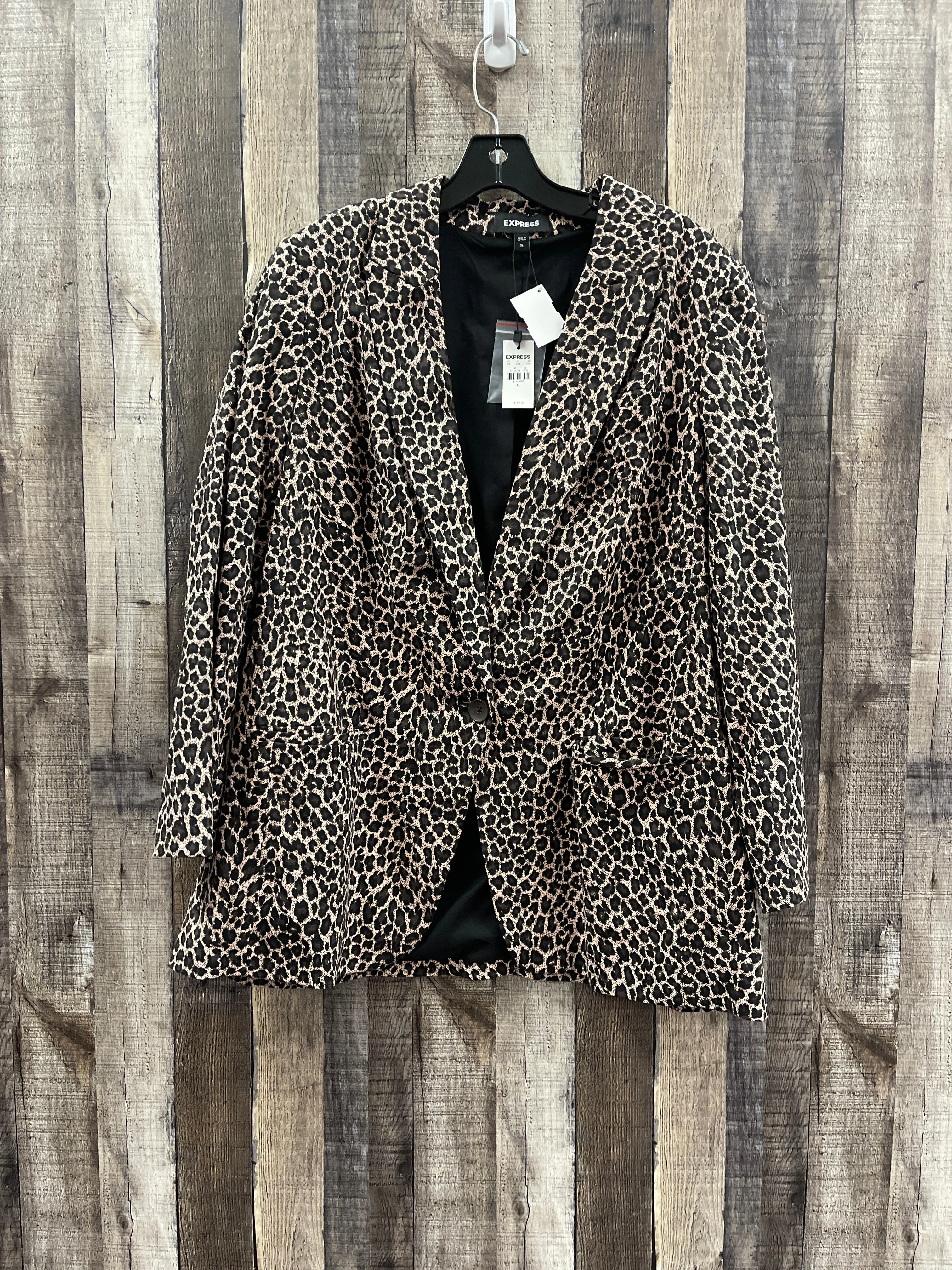 Animal Print Blazer Express, Size Xl