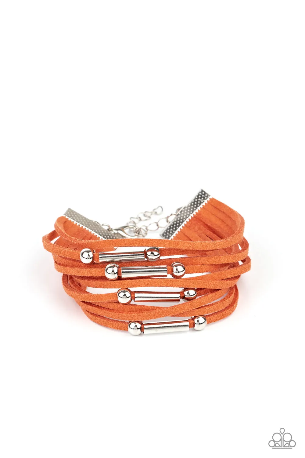 Back To BACKPACKER - Orange Urban Bracelet Paparazzi