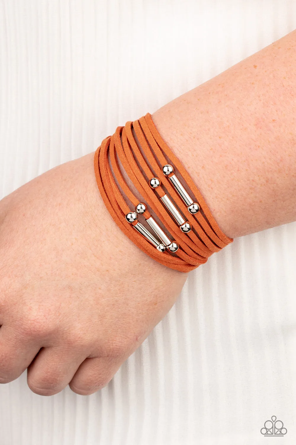 Back To BACKPACKER - Orange Urban Bracelet Paparazzi