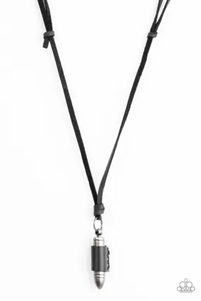 Boldly Bulletproof Black-Urban Necklace