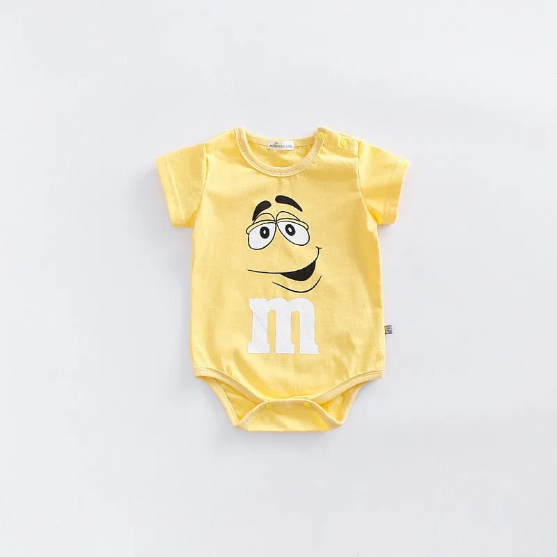 Unisex M&M Themed Onesie Rompers for Children