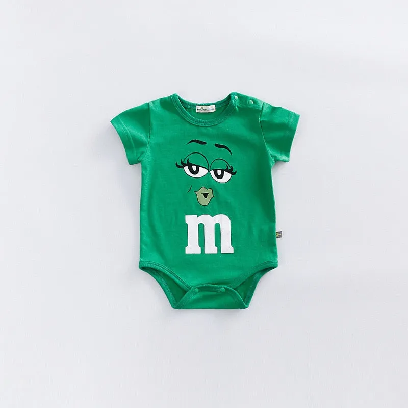 Unisex M&M Themed Onesie Rompers for Children