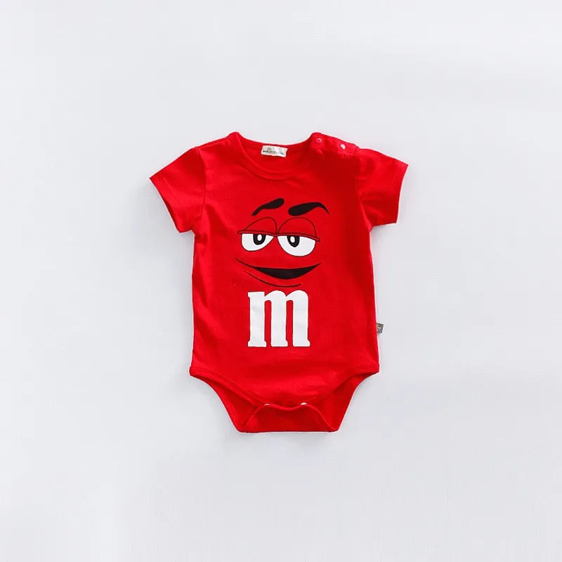 Unisex M&M Themed Onesie Rompers for Children