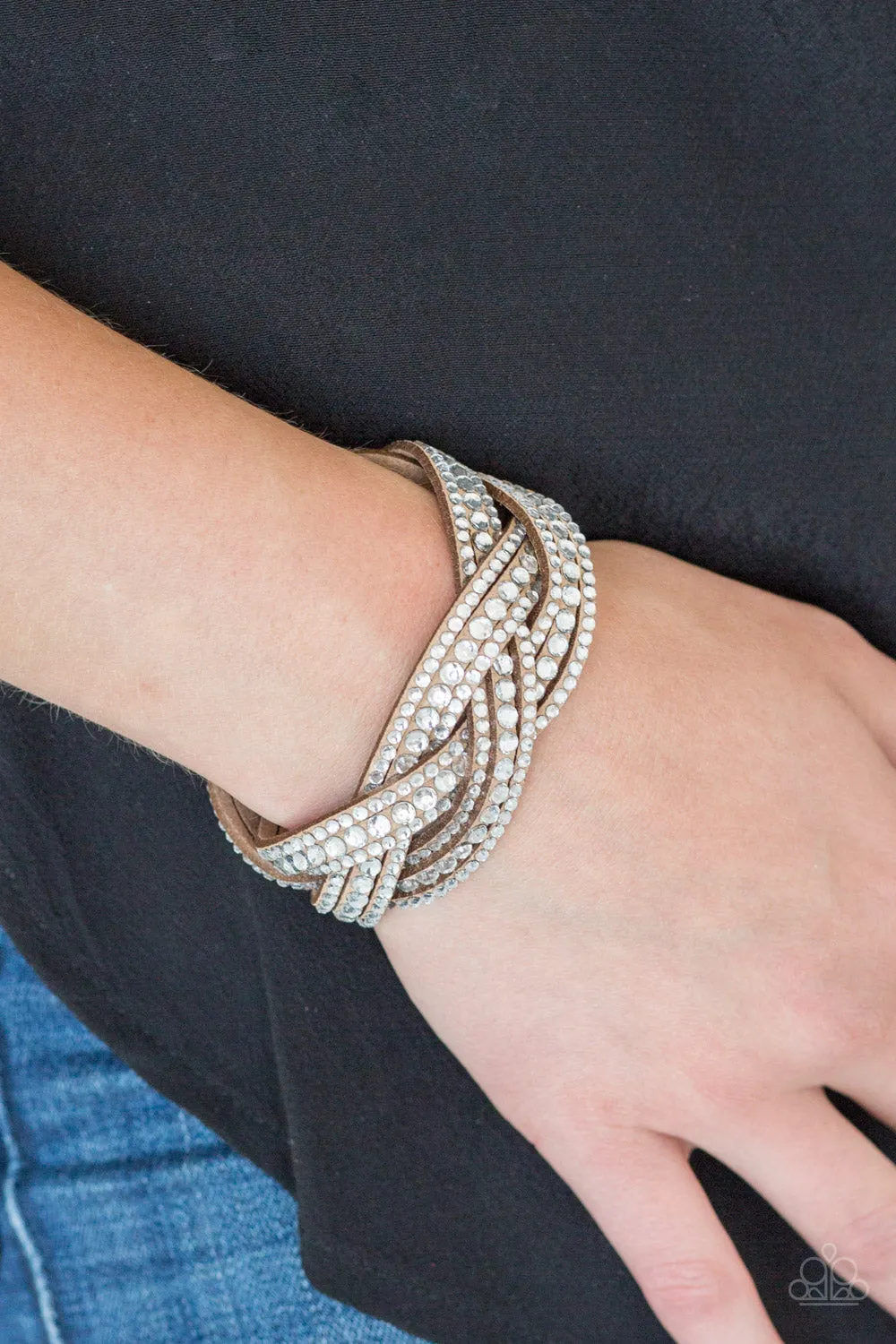 Bring On The Bling - Brown Urban Bracelet