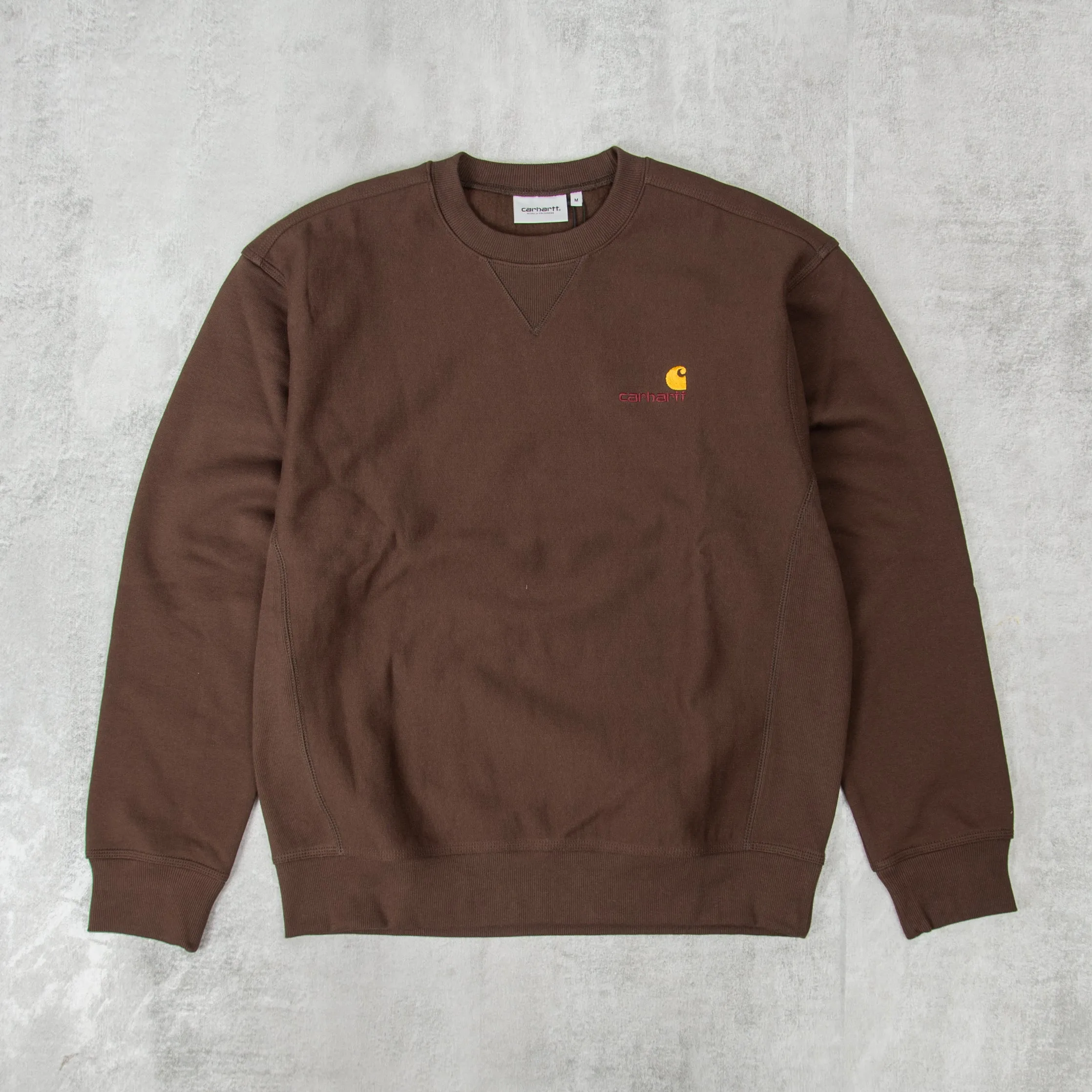 Carhartt WIP American Script Sweat - Tobacco