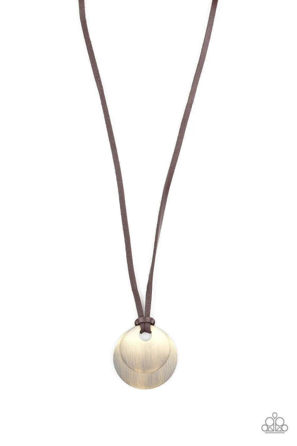 Clean Slate Brass Urban Unisex Necklace - Paparazzi Accessories