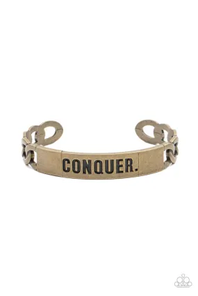 Conquer Your Fears - Brass Urban Paparazzi Bracelet