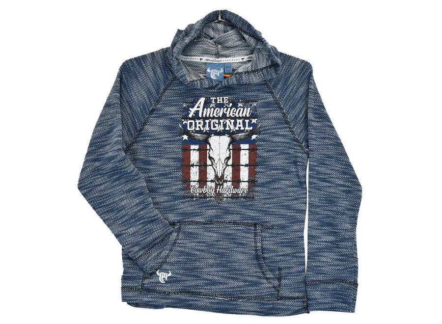 COWBOY HARDWARE BOYS AMERICAN HOODY NAVY