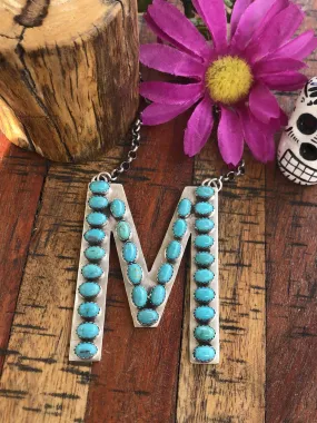 Custom Letter M Necklace