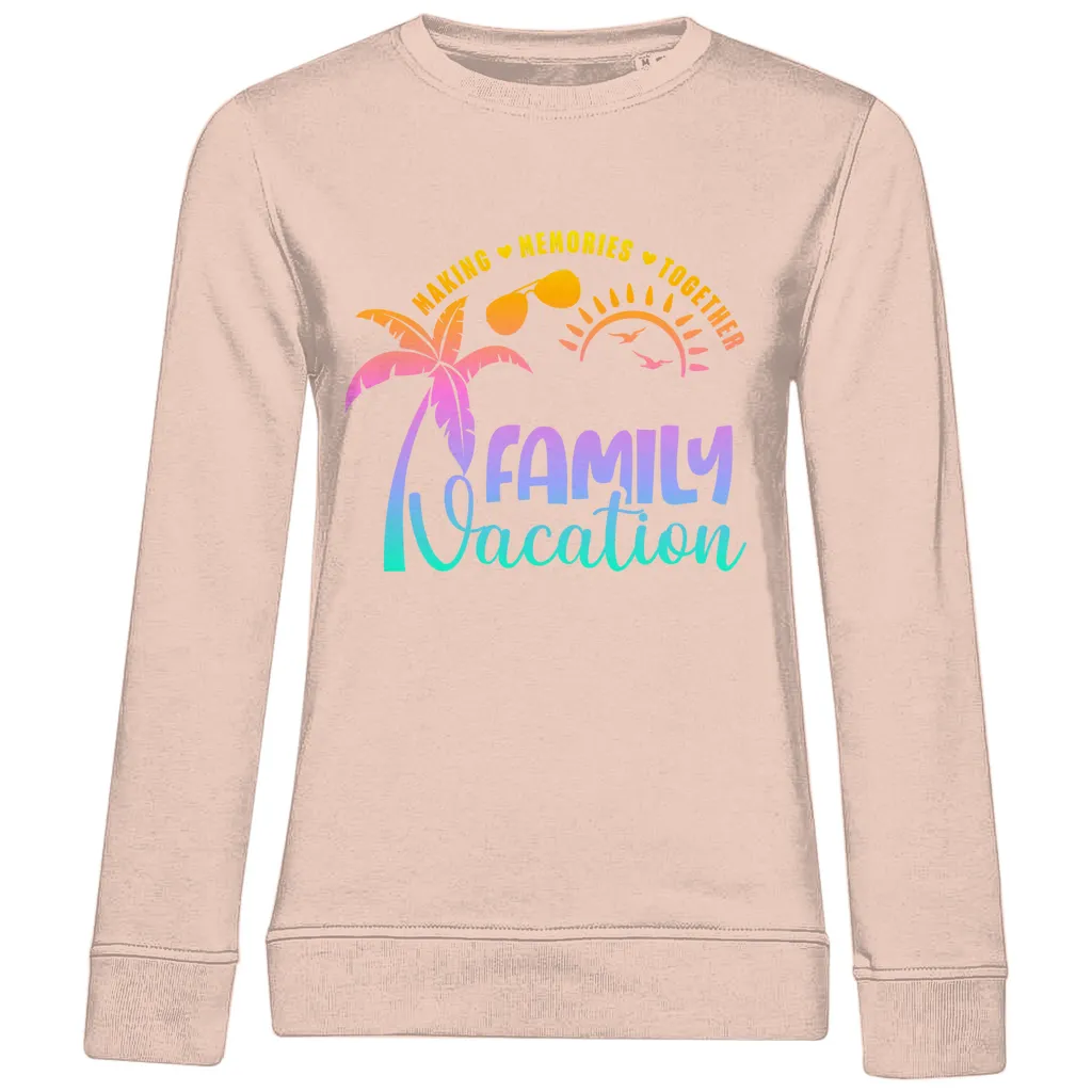 Damen Premium Bio Sweatshirt Family Vacation A1