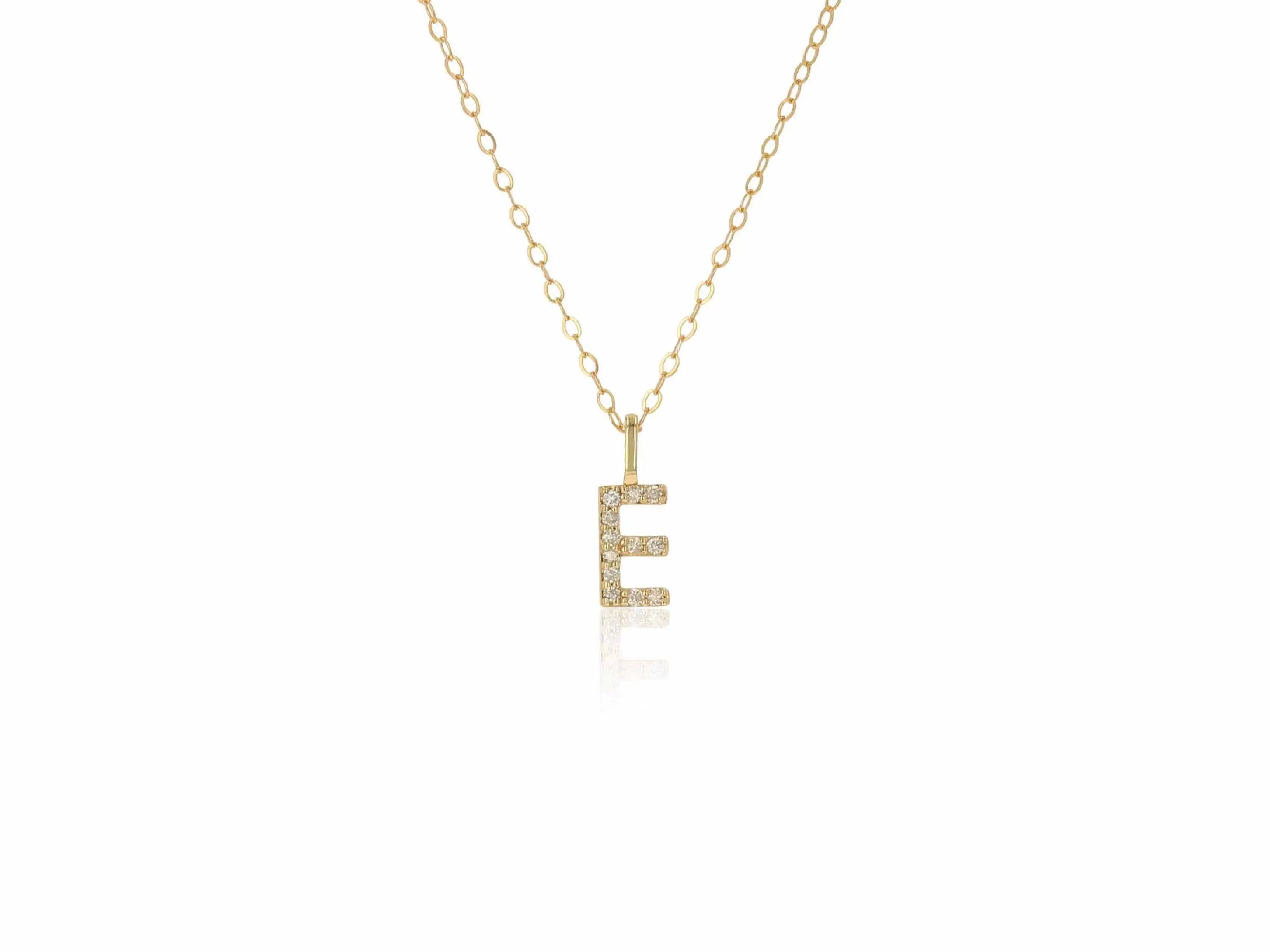 Diamond Letter Charm on Chain