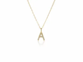 Diamond Letter Charm on Chain