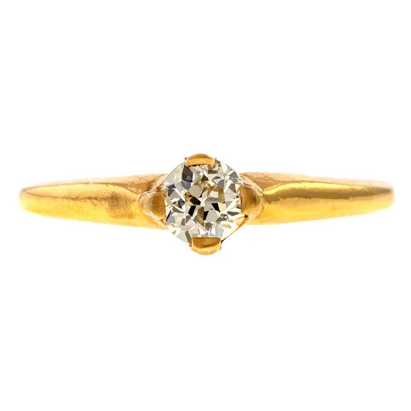 Estate Diamond Ring, Old Euro 0.35ct.