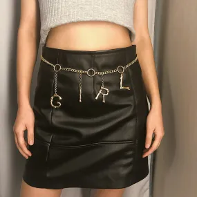 FASHION ''GIRL'' METAL WAIST CHAIN BY18025