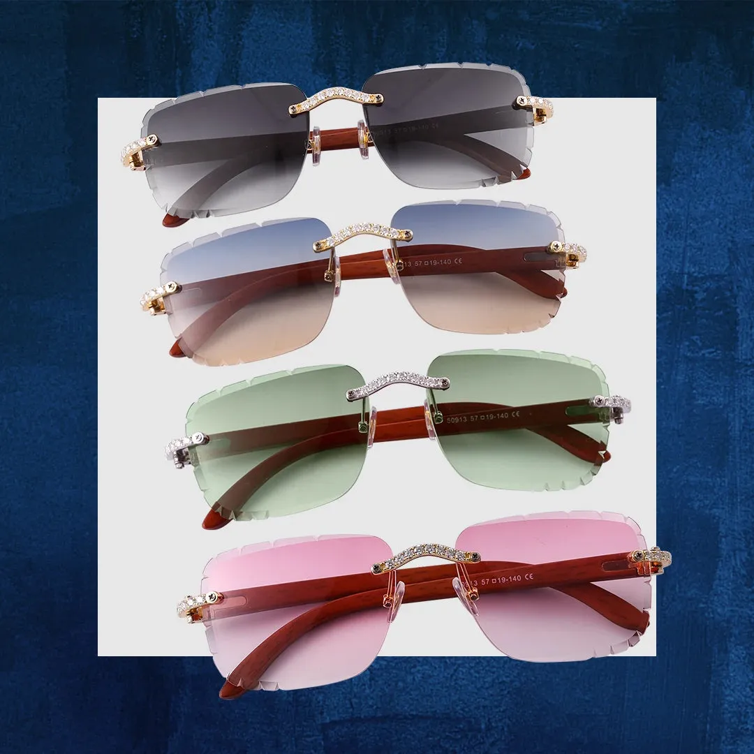 Fashion Gradient Rimless Sunglasses