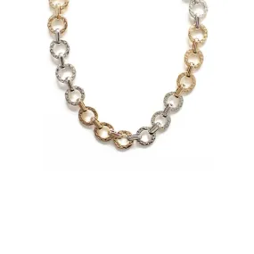 Fashion Metal Two Tone Necklace