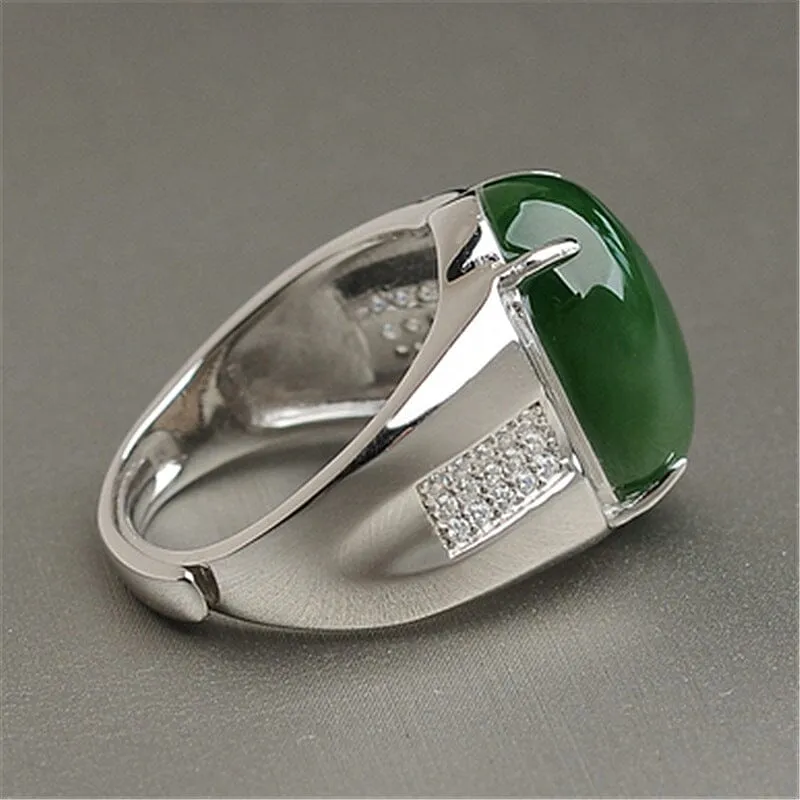 Fashion Oval Emerald Ring