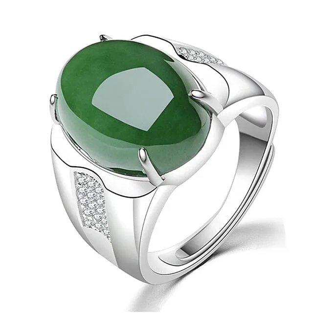 Fashion Oval Emerald Ring