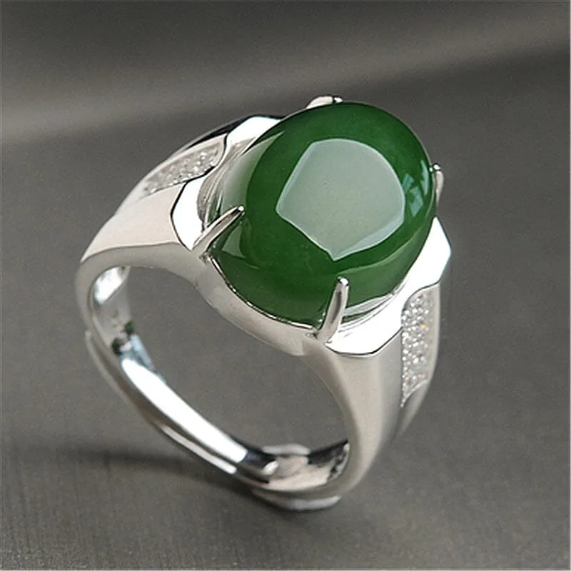 Fashion Oval Emerald Ring