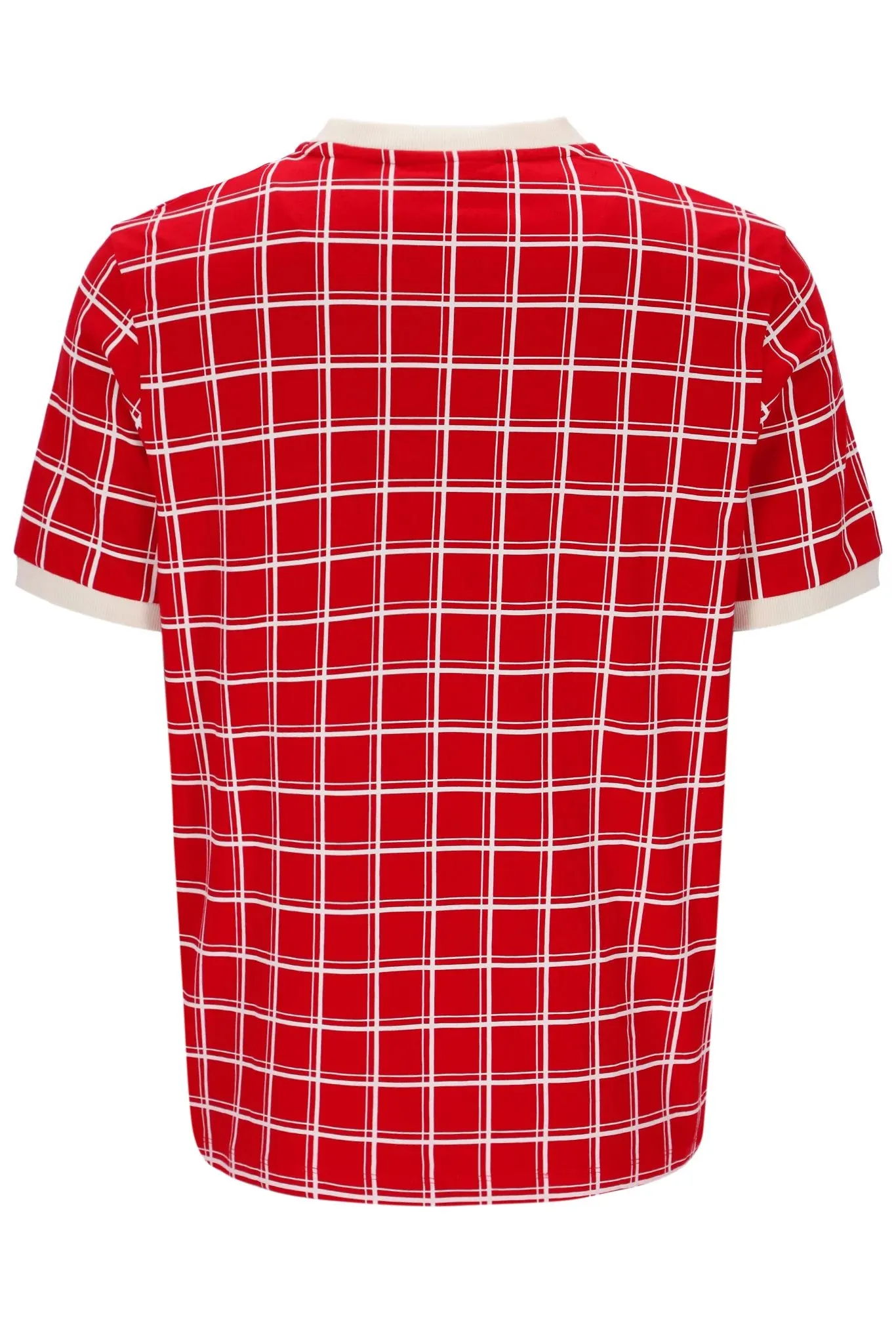 Fila Vintage Men's Freddie Check Contrast Rib T Shirt Fila Red