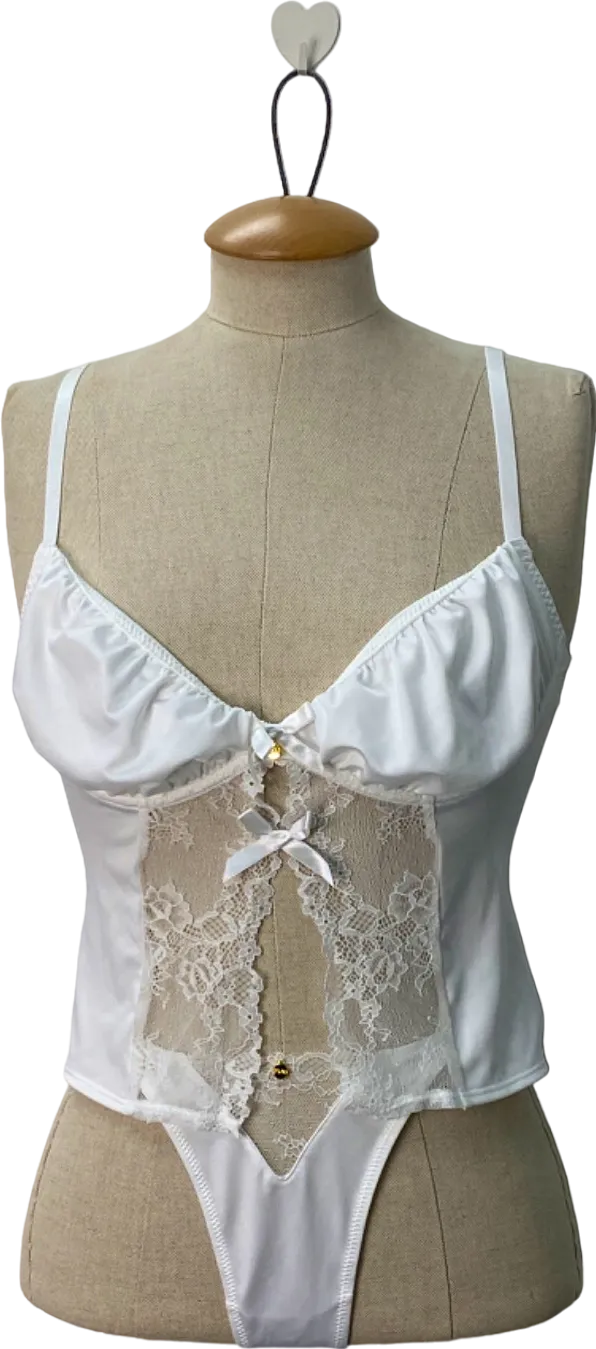 Forever and a Day White Lace Bodysuit UK 10