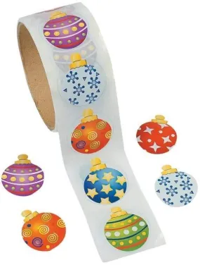 Fun Express Ornament Stickers Roll Christmas Birthday Party