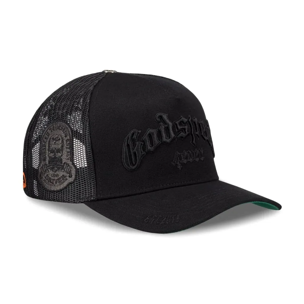 Godspeed GS Forever Trucker Hat Black on Black