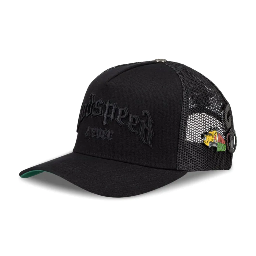 Godspeed GS Forever Trucker Hat Black on Black