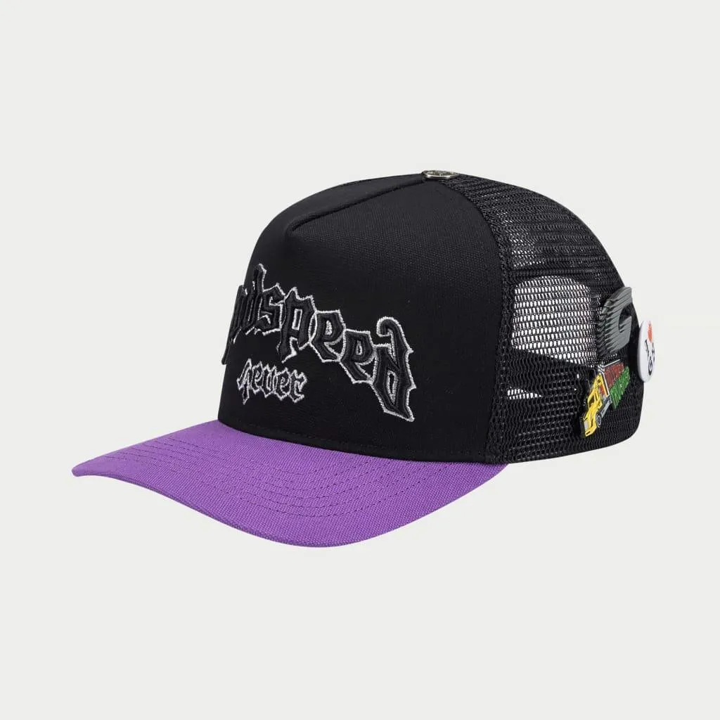 GODSPEED GS FOREVER TRUCKER HAT PURPLE/BLACK