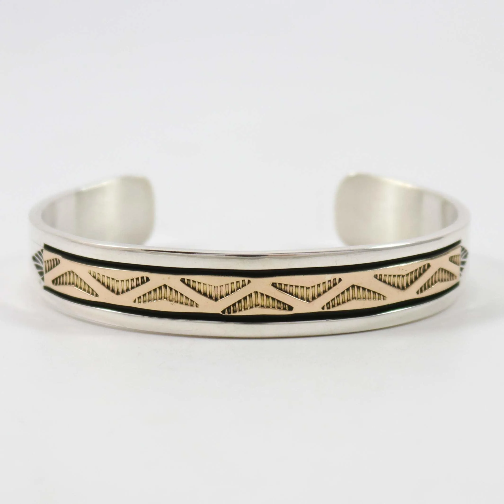 Gold on Silver Cuff