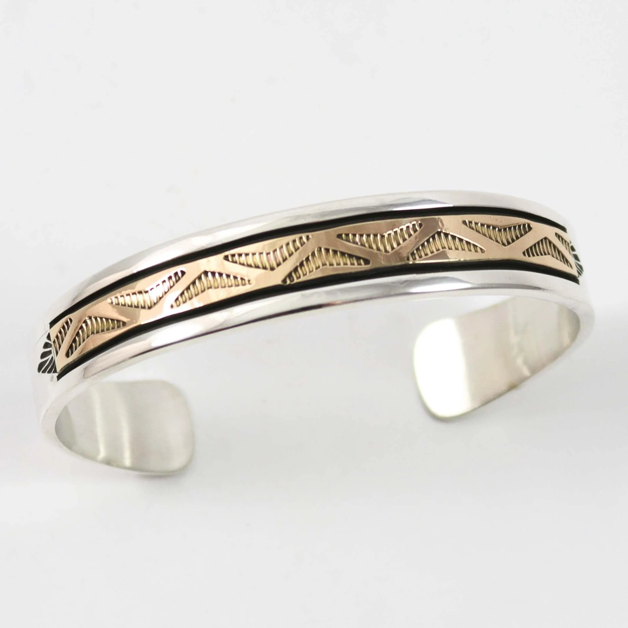 Gold on Silver Cuff