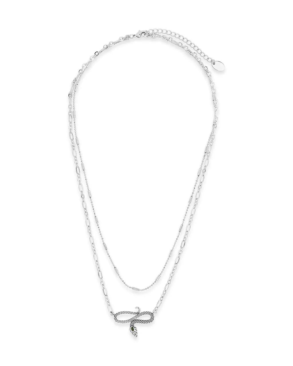 Linked Snake Layered Necklace by Sterling Forever