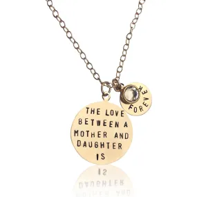 Love Between a Mother and Daughter is Forever Necklace (gold)