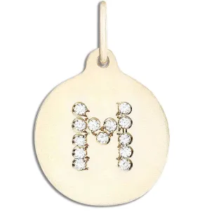 M Alphabet Charm Pavé Diamonds