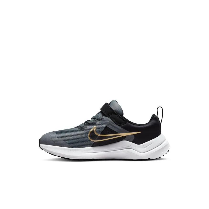 Nike Cool Grey/Metallic Gold Downshifter 12 A/C Children's Sneaker