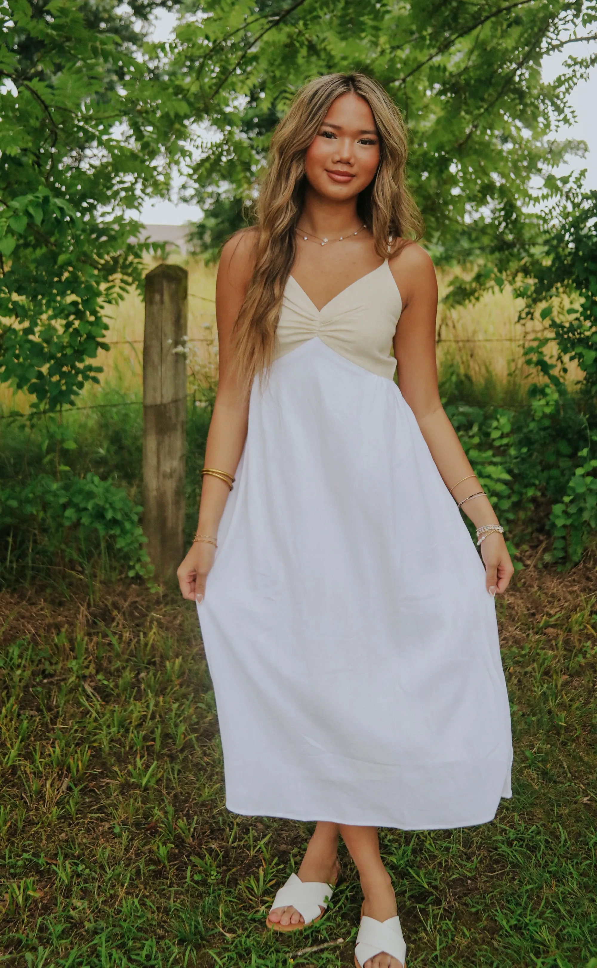 old money midi dress