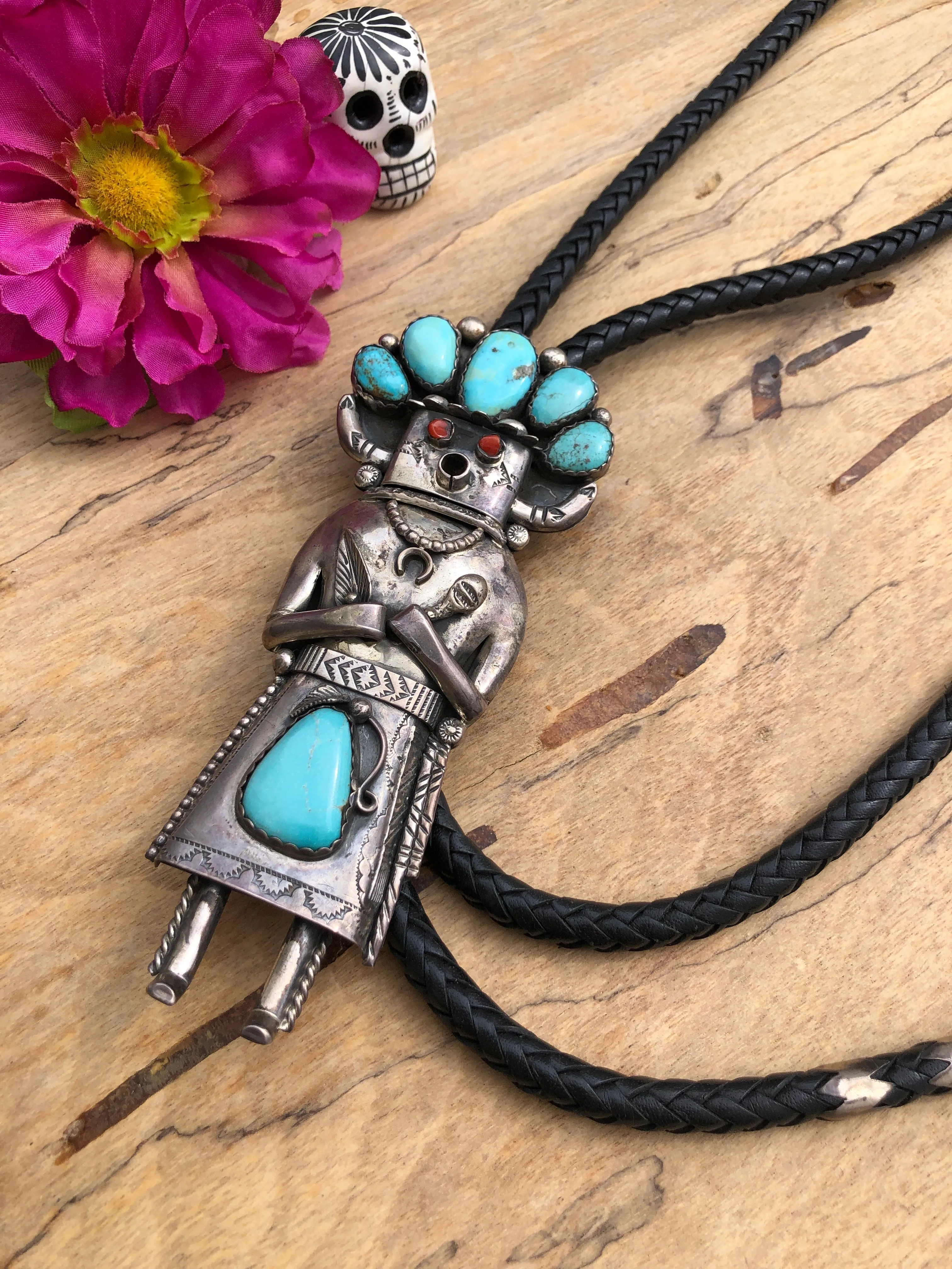 Old Pawn "Medicine Man" Kachina Bolo